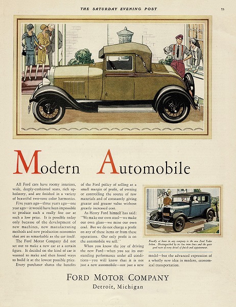 第128回 1928年フォード モデルAの広告 | 三樹書房 M-BASE エムベース